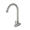 Vòi rửa chén bát lạnh gắn tường Inox 304 cần cứng - Giá chỉ 114.000 VND, giảm mạnh 2