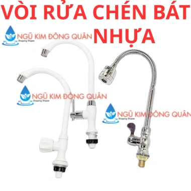 Vòi rửa chén bát nhựa chịu nước phèn REN 21 - phù hợp mọi chậu rửa, giá 52.430₫