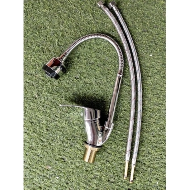 Vòi rửa chén cần mềm nóng lạnh kèm 2 dây cấp - Giá chỉ 250.000, giảm mạnh