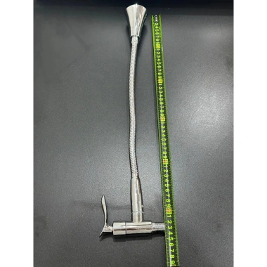 Vòi rửa chén đơn lạnh 2 chế độ inox 304 bóng, cắm tường, cần mềm, quả loe - Giá chỉ 200.000 VNĐ