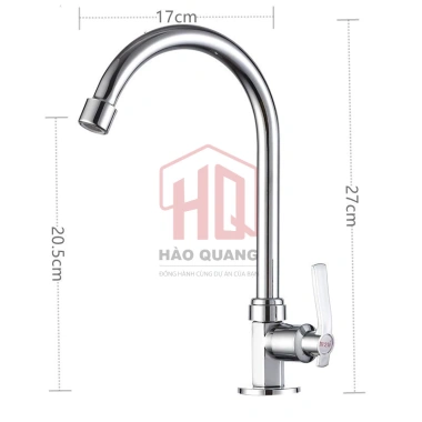 Vòi Rửa Chén Gắn Chậu Mạ Kẽm Cổ Cao 360 Bền Oxy Hóa Tháo Lắp Dễ Dàng 94.094₫