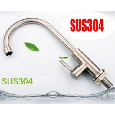 Vòi rửa chén inox 304 xoay 360 - Thiết kế lạnh cong, giá rẻ 21.900 VND