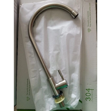 Vòi rửa chén inox 304 xoay 360 - Thiết kế lạnh cong, giá rẻ 21.900 VND