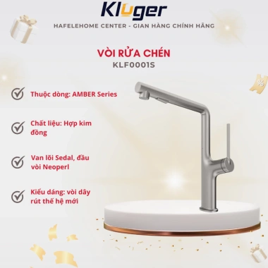 Vòi rửa chén Kluger KLF1S – Phù hợp mọi chậu inox, tiết kiệm nước, giảm 17%