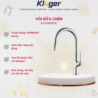 Vòi rửa chén Kluger KLF2C - Bảo hành dài, dễ dùng, ít hỏng hóc, chỉ 2,99 triệu