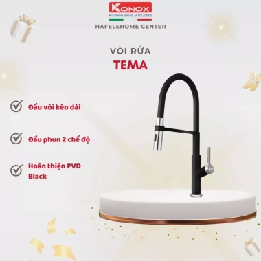 Vòi rửa chén Konox Tema - sang trọng, phù hợp mọi chậu rửa, giá ưu đãi 3.650.000 VND
