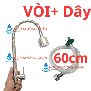 Vòi rửa chén lạnh inox 304, bẻ lò xo, xoay 360 do, 2 chế độ, thân xoắn, Giá 37.450 VND 3 Vòi rửa chén lạnh inox 304, bẻ lò xo, xoay 360 do, 2 chế độ, thân xoắn, Giá 37.450 VND 3