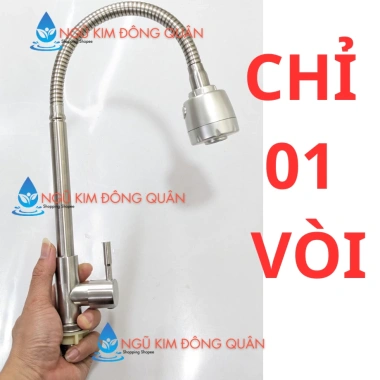 Vòi rửa chén lạnh inox 304, bẻ lò xo, xoay 360 do, 2 chế độ, thân xoắn, Giá 37.450 VND 7 Vòi rửa chén lạnh inox 304, bẻ lò xo, xoay 360 do, 2 chế độ, thân xoắn, Giá 37.450 VND 7