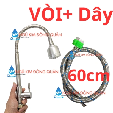 Vòi rửa chén lạnh inox 304, bẻ lò xo, xoay 360 do, 2 chế độ, thân xoắn, Giá 37.450 VND 8 Vòi rửa chén lạnh inox 304, bẻ lò xo, xoay 360 do, 2 chế độ, thân xoắn, Giá 37.450 VND 8