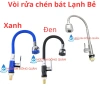 Vòi rửa chén xoay 360 thân bọc cao su cực bền - màu đen, giá chỉ 37.450₫