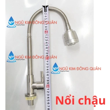 Vòi rửa chén xoay 360 thân bọc cao su cực bền - màu đen, giá chỉ 37.450₫ 6