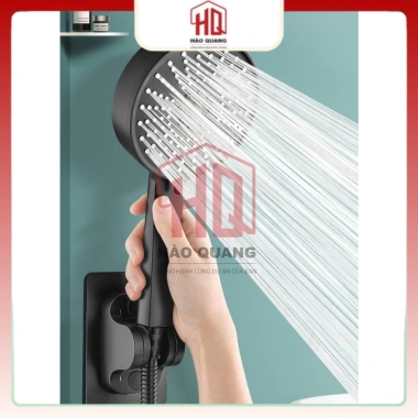 Vòi sen tắm 5 chế độ tăng áp - Đầu sen 12cm áp lực mạnh, phun siêu mịn, 58.344₫
