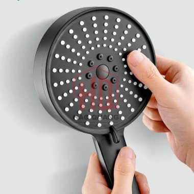Vòi sen tắm 5 chế độ tăng áp - Đầu sen 12cm áp lực mạnh, phun siêu mịn, 58.344₫