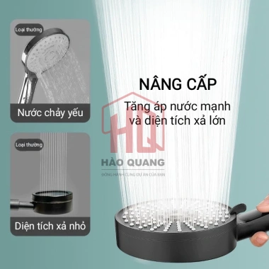 Vòi sen tắm 5 chế độ tăng áp - Đầu sen 12cm áp lực mạnh, phun siêu mịn, 58.344₫ 3 Vòi sen tắm 5 chế độ tăng áp - Đầu sen 12cm áp lực mạnh, phun siêu mịn, 58.344₫ 3