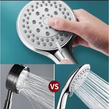 Vòi sen tắm bát tay 5 chế độ nóng lạnh cao cấp, kèm dây sen inox và cài sen - 59.000 VND