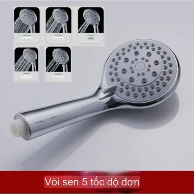 Vòi sen tắm bát tay 5 chế độ nóng lạnh cao cấp, kèm dây sen inox và cài sen - 59.000 VND 7 Vòi sen tắm bát tay 5 chế độ nóng lạnh cao cấp, kèm dây sen inox và cài sen - 59.000 VND 7