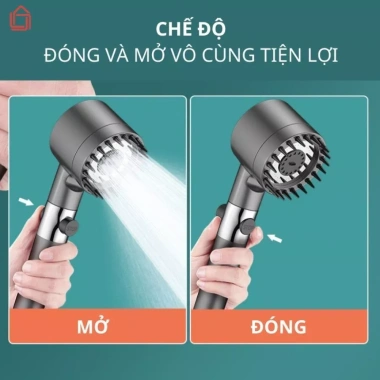 Vòi sen tăng áp 3 chế độ áp suất cao và bàn chải massage - Giá chỉ 43.000₫ 7 Vòi sen tăng áp 3 chế độ áp suất cao và bàn chải massage - Giá chỉ 43.000₫ 7