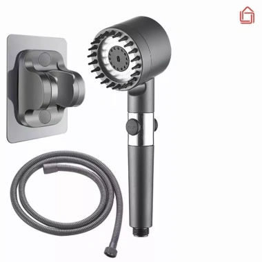 Vòi sen tăng áp 3 chế độ áp suất cao và bàn chải massage - Giá chỉ 43.000₫