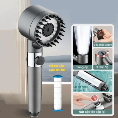 Vòi Sen Tăng Áp 3 trong 1 Hoa Đầu Nhật Bản - Suất Cao, Giá chỉ 52.900đ 2