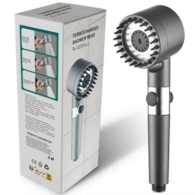 Vòi sen tăng áp 4 trong 1, đầu vòi hoa sen Massage, 3 chế độ áp suất cao, tiết kiệm nước, lõi cotton, giá 26.000 VND 6
