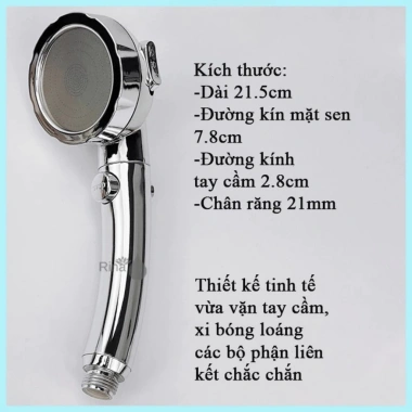 Vòi Sen Tăng Áp Hoa Sen nút stop - Siêu mạnh, tiết kiệm nước, giá chỉ 75.000₫