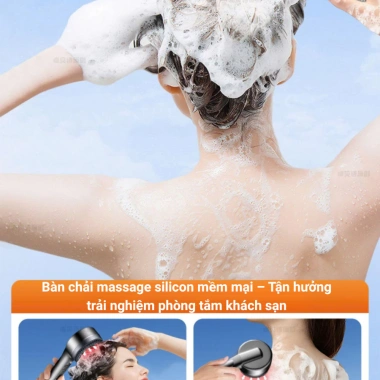 Vòi sen tăng áp nóng lạnh GOOPA 4 chế độ silicon massage chuyển đổi nút - 270.000₫