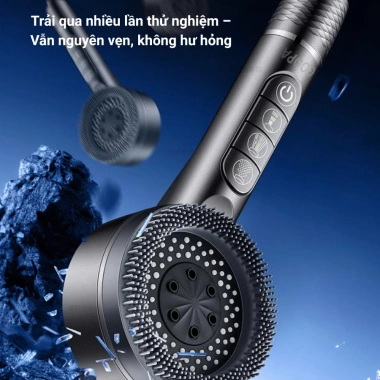 Vòi sen tăng áp nóng lạnh GOOPA 4 chế độ silicon massage chuyển đổi nút - 270.000₫