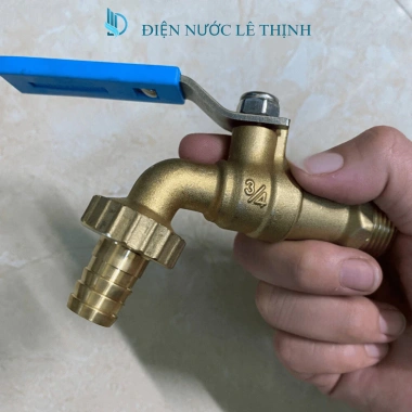 Vòi xả đồng Minh Hoà phi 21, 27 tay gạt - Giá ưu đãi 76.000đ, bền, lắp nhanh