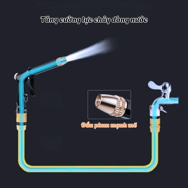 Vòi Xịt Tăng Áp Đa Năng Bepcuatom 8m - Xịt Rửa Xe, Tưới Cây, Vệ Sinh Sân Vườn, Điều Chỉnh Nhiều Chế Độ, Giá 159k