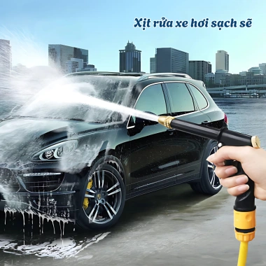 Vòi Xịt Tăng Áp Đa Năng Bepcuatom 8m - Xịt Rửa Xe, Tưới Cây, Vệ Sinh Sân Vườn, Điều Chỉnh Nhiều Chế Độ, Giá 159k