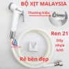 Vòi xịt vệ sinh Thái cò âm đẹp, lõi Thau bền, dây dài 120cm, nước ra mịn 24,999₫