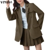 Vonda Áo Blazer Nữ Dài Tay Hàn Quốc Màu Trơn Không Váy - Giá 177.811₫, giảm 17%