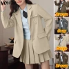 Vonda Áo Blazer Nữ Dài Tay Hàn Quốc Màu Trơn Không Váy - Giá 177.811₫, giảm 17% 3