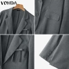 Vonda Áo Blazer Nữ Dài Tay Hàn Quốc Màu Trơn Không Váy - Giá 177.811₫, giảm 17% 9