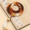 Vòng 108 hạt Bồ Đề phong thủy - chuỗi hạt đeo tay niệm Phật, trang sức Phật giáo, quà tặng may mắn giá ưu đãi 195.000₫ 2