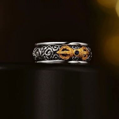 Vòng bạc nam Vintage Tibetan Vajra mở sáng tạo cao cấp, giá 915.303 VND