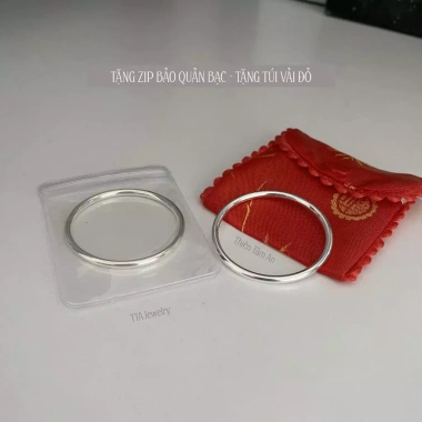 Vòng Bạc Ta Trơn Đặc Ruột Bé Người Lớn - Quà Đầy Tháng, Thôi Nôi, Sinh Nhật TTA 6