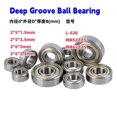 Vòng bi 2mm L-520 MR52ZZ MR62ZZ - Đường kính trong, tốc độ cao, chính xác, 7.521 VND