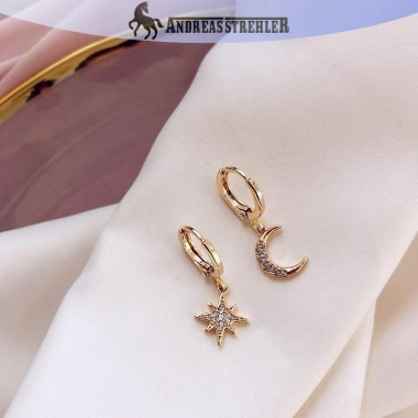 Vòng Bông Tai Ngôi Sao Mặt Trăng Bất Đối Xứng Vàng Bạc Bé Gái Onetimingfine 6 Vòng Bông Tai Ngôi Sao Mặt Trăng Bất Đối Xứng Vàng Bạc Bé Gái Onetimingfine 6