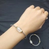 Vòng cáp lu thống TA Trắng 2 màu trong & thể băng - Phong Thuỷ Kim và Thuỷ TUDO giảm tới 399k 4