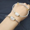 Vòng cáp lu thống TA Trắng 2 màu trong & thể băng - Phong Thuỷ Kim và Thuỷ TUDO giảm tới 399k 5