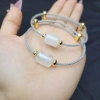 Vòng cáp lu thống TA Trắng 2 màu trong & thể băng - Phong Thuỷ Kim và Thuỷ TUDO giảm tới 399k 6