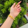Vòng cáp ngũ điệu Q158 cỏ 4 lá, hồ ly TA Tóc Vàng - Phong Thủy Thổ Kim - giảm 21% 4