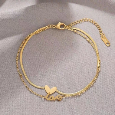 Vòng chân nữ tua rua hình bầu bướm đơn giản - Giá 42.900 VND, giảm ngay 5