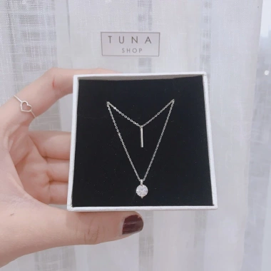 Vòng cổ Bạc 2 tầng TUNA SILVER - Dây chuyền cao cấp chuẩn Bạc, giá ưu đãi 599k 7