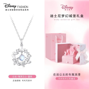 Vòng Cổ Bạc 925 Disney Trái Tim Đại Dương - Quà Tặng Sinh Nhật Sang Trọng Bạn Gái
