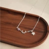 Vòng cổ bạc 925 Jewelou đá năng lượng tự nhiên, charm trăng sao lấp lánh - 949k 7