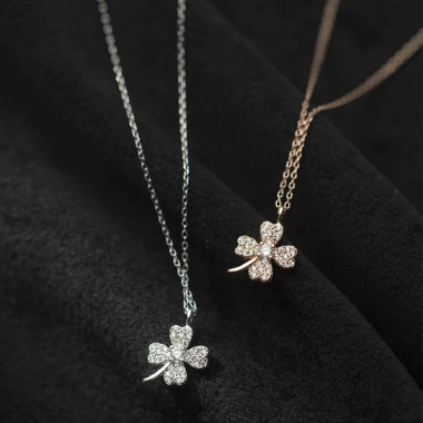 Vòng cổ bạc 925 nữ DUYSON SILVER - Dây chuyền cỏ 4 lá mạ vàng cao cấp, thiết kế tinh tế, giá chỉ 450.000 VND