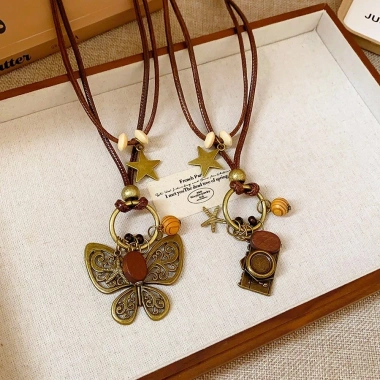 Vòng cổ boho dây da dài ngôi sao bướm - Trang sức thời trang nữ, quà tặng, giá chỉ 69.091₫ 2 Vòng cổ boho dây da dài ngôi sao bướm - Trang sức thời trang nữ, quà tặng, giá chỉ 69.091₫ 2