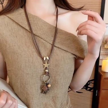 Vòng cổ boho dây da dài ngôi sao bướm - Trang sức thời trang nữ, quà tặng, giá chỉ 69.091₫